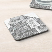 Parker House Sketch - Jersey Shore Drankjes Onderzetter (Linkerzijde)