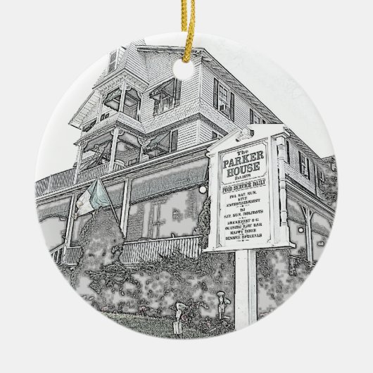 Parker House Sketch - Jersey Shore Keramisch Ornament (Voorkant)