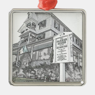 Parker House Sketch - Jersey Shore Metalen Ornament