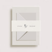 Parker Klassiek Monogram Uitnodigingen Wikkel