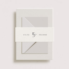 Parker Klassiek Monogram Uitnodigingen Wikkel