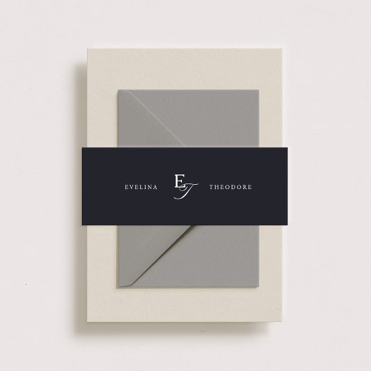 Parker Klassiek Monogram Uitnodigingen Wikkel