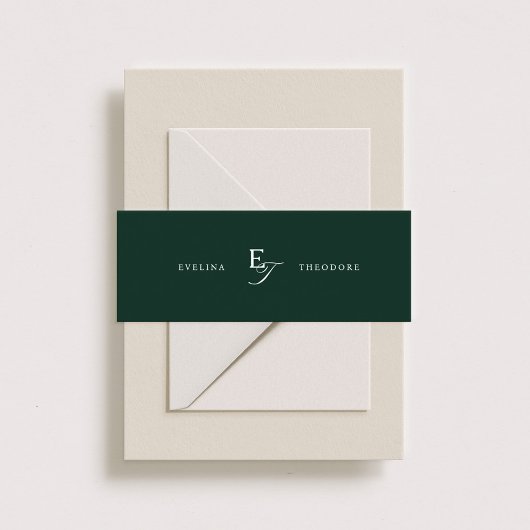 Parker Klassiek Monogram Uitnodigingen Wikkel