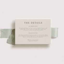 Parker Landscape Bruiloft Details Kaart