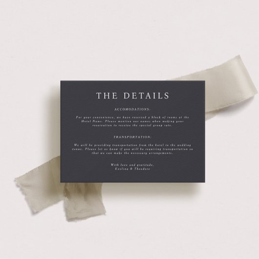 Parker Landscape Bruiloft Details Kaart