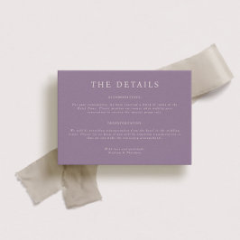 Parker Landscape Bruiloft Details Kaart