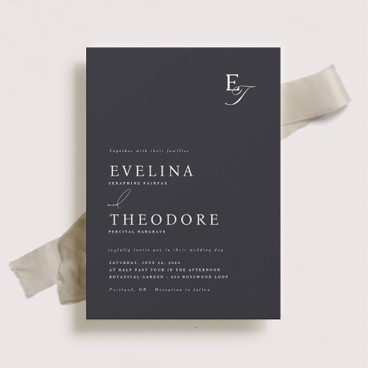 Parker Monogram bruiloft uitnodiging