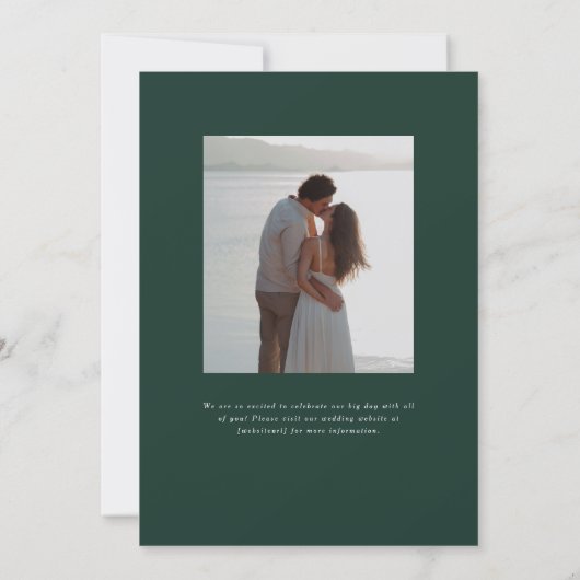 Parker Monogram bruiloft uitnodiging (Achterkant)