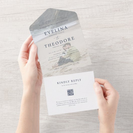 Parker Photo Seal en verzend bruiloft uitnodiging (Afscheurbaar)