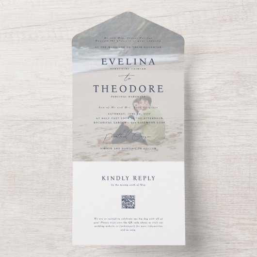 Parker Photo Seal en verzend bruiloft uitnodiging (Binnen)