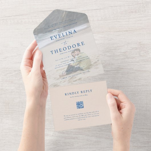 Parker Photo Seal en verzend bruiloft uitnodiging (Afscheurbaar)