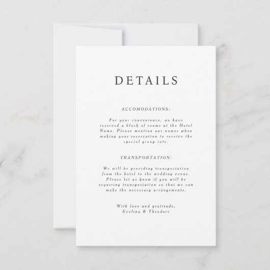 Parker Portait Trouwgegevens Kaart (Voorkant)