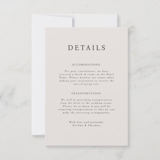 Parker Portait Trouwgegevens Kaart (Voorkant)