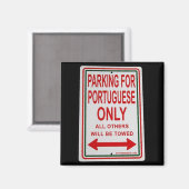"Parkeren alleen voor Portugees" magneet (Voorkant / Achterkant)