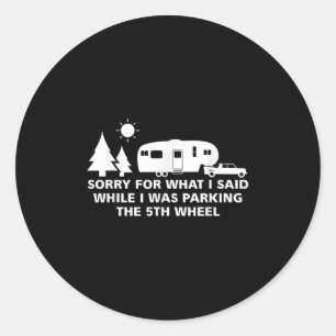 Parkeren De Camper Shirt 5e Wheel Camping RV Vaca Ronde Sticker