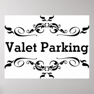 Parkeren door valet poster