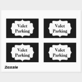 Parkeren door valet rechthoekige sticker (Vel)