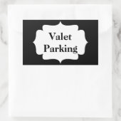 Parkeren door valet rechthoekige sticker (Tas)