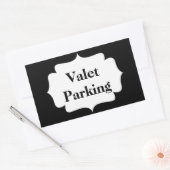 Parkeren door valet rechthoekige sticker (Envelop)