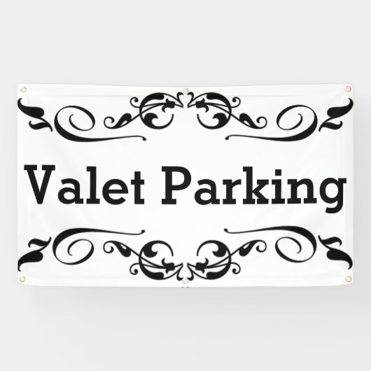 Parkeren door valet spandoek (Horizontaal)