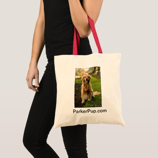ParkerPup-tas met rode hendel Tote Bag (Voorkant (product))
