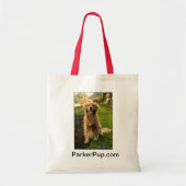 ParkerPup-tas met rode hendel Tote Bag (Voorkant)