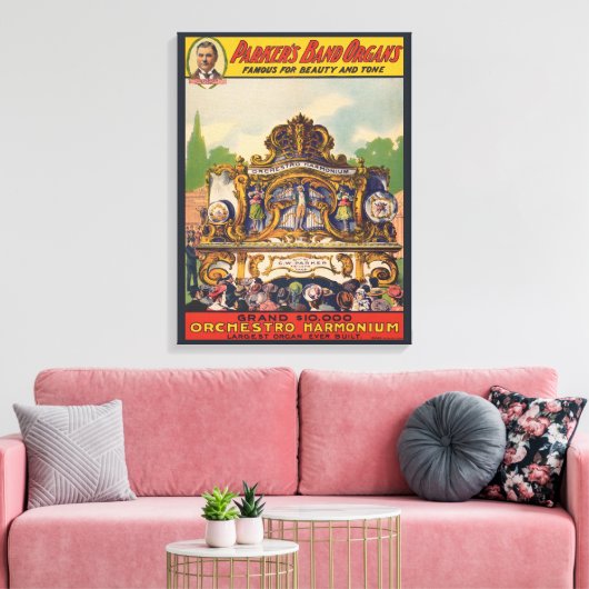 Parker's band orgel, beroemd om schoonheid en toon canvas afdruk (Insitu (Woonkamer))