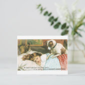 Parkers Ginger Tonic Sleeping Girl met hond Briefkaart (Staand voorkant)