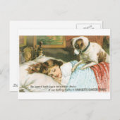 Parkers Ginger Tonic Sleeping Girl met hond Briefkaart (Voorkant / Achterkant)