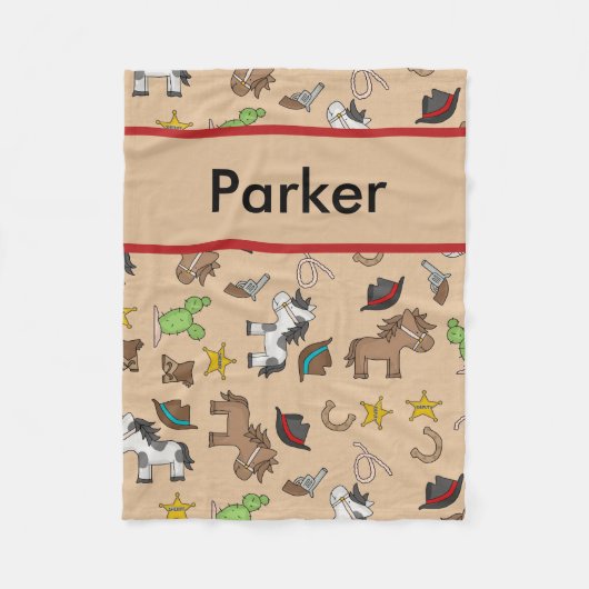 Parker's persoonlijke Cowboy Blanket Fleece Deken (Voorkant)