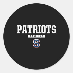 Parkersburg South Patriots Logo Bowling Hs Ronde Sticker