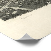 Parkersburg W. Virginia 1899 Antiek Panoramic Map Poster (Hoek)