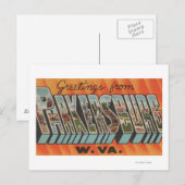 Parkersburg, West Virginia - Grote Letter-scènes Briefkaart (Voorkant / Achterkant)