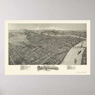 Parkersburg, WV Panorama - 1899 Poster