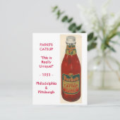 PARKE'S CATSUP BRIEFKAART (Staand voorkant)