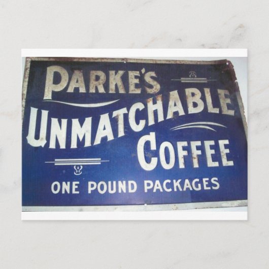 Parke's koffiebord briefkaart (Voorkant)