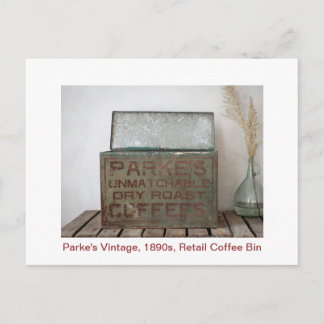 Parke's retailkoffiebak van 1890 briefkaart