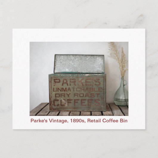 Parke's  retailkoffiebak van 1890 briefkaart (Voorkant)