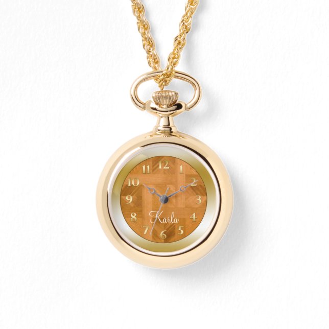 Parket gepersonaliseerd horloge (Voorkant)
