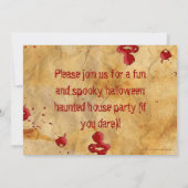 Parketpapier Bloedplaatje Haunted House Kaart (Achterkant)