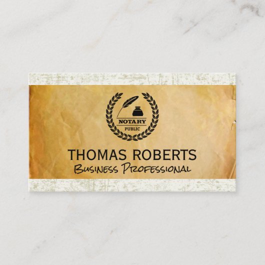 Parketpapier | Notarische publieke Logo Visitekaartje (Voorkant)