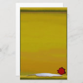 Parketting met Quill & Red Wax Dragon Seal Briefpapier (Voorkant / Achterkant)