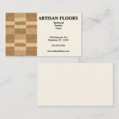 Parketvloer verkoop installatie visitekaartje (Voorkant / Achterkant)