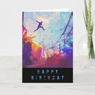 Parkeur Urban Obstacle Course Modern Sport Art Kaart