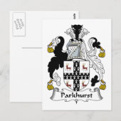Parkhurst Family Crest Briefkaart (Voorkant / Achterkant)