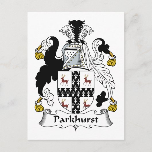 Parkhurst Family Crest Briefkaart (Voorkant)