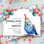 Parkiet Budgie Pet Bird Budgerigar Verjaardagsfees Kaart