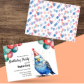 Parkiet Budgie Pet Bird Budgerigar Verjaardagsfees Kaart