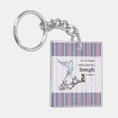 Parkiet en Aanmoedigende Verse Sleutelhanger (Voorkant Links)