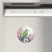 Parkiet en bloemen magneet (Insitu (Vaatwasser))